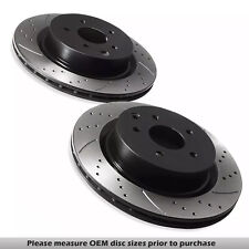 REAR DRILLED GROOVED 322mm BRAKE DISCS UPGRADE FOR NISSAN 350Z Z33 DE 03-09