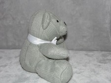 Mothercare bear soft toy knitted grey teddy comforter