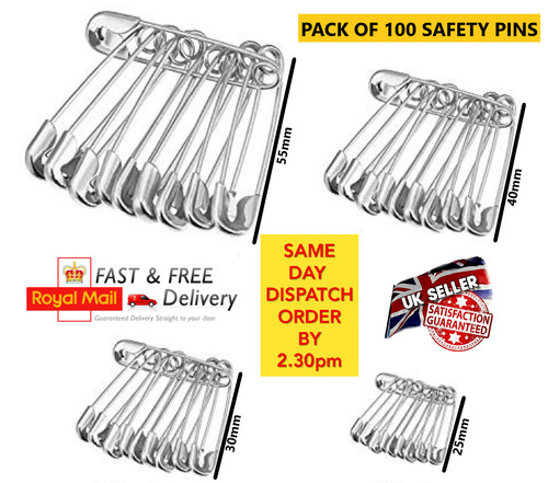 Safety pins 100pcs needles - pins,