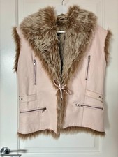 Pink Real Leather Faux Fur