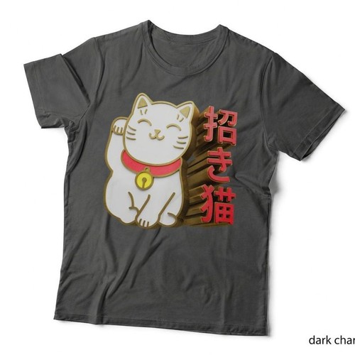 Waving cat lucky - waving, t-shirt