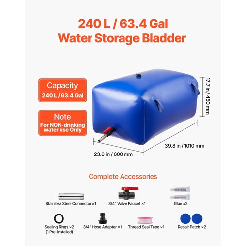 Water storage bladder - water,