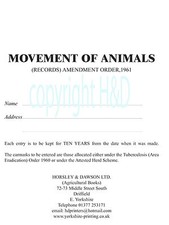 Cattle Movement Book