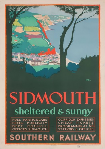 Vintage poster sidmouth - poster,