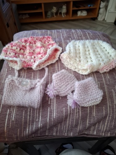Hand knitted dolls - dolls, bag