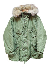 Genuine Vintage 1970 Retro Canadian Army Military ECWC Fur Hood Parka Size 1 #10