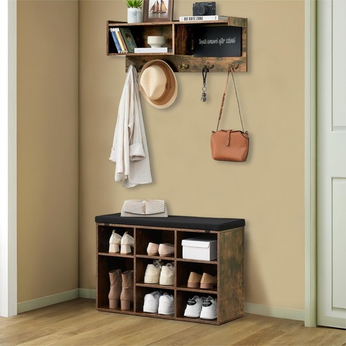 Hall tree with padded seat - tree,