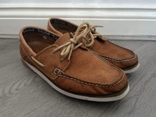 Timberland Men’s Light Brown Soft Leather Boat Deck Shoes - Size UK 7.5
