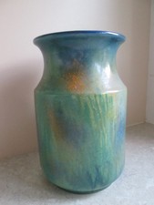 ANTIQUE ROYAL DOULTON VASE - UNUSUAL GLAZE AND MARK TO BASE C.1920's