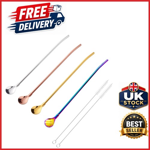 Reusable metal straw - straw, set