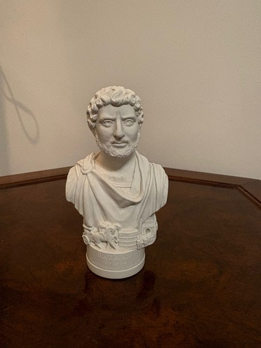 Hadrian plaster bust - plaster, famous