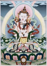 Vajrasattva Consort Thangka Hand Painted Tibetan Art painting Robert Beer 