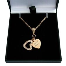 Rose Gold Necklace with Engraving, Personalised Heart Pendant, Gift Boxed