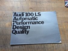 1970 Audi 100 LS Automatic Saloon  UK Foldout Sales Brochure