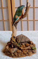 Vintage Teviotdale figurine: Kingfisher by D Edlmann 1991, 23.5 cm. VGC