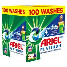 Ariel Pods Platinum + Febreze Stain Remover Detergent Cleaning Washing Pack 100