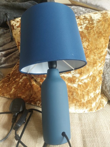 Ceramic table lamp ink blue - table,