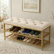 2-Tier Velvet Top Bamboo Gold