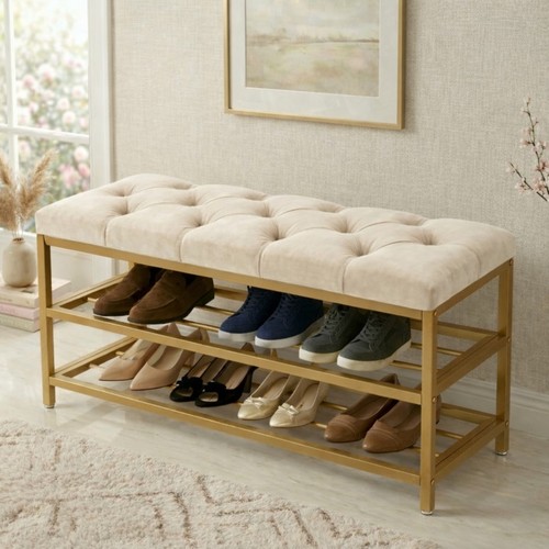 Tier velvet top bamboo gold - 2-tier,