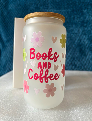 Frosted glass tumbler can with - glass,