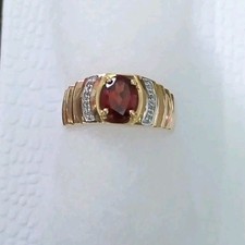 Mens  Oval Lab Created Ruby