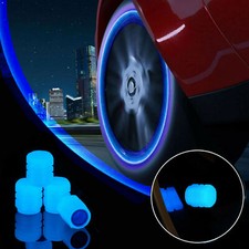 4Pcs Universal Glowing in Dark Fluorescent Car Tire Valve Caps Cover Accessories