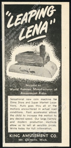 1952 leaping lena coin - leaping,