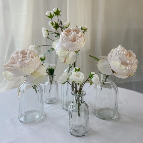 Ribbed glass bottle vases 3 - glass,