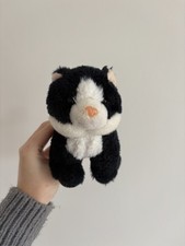 Keel Toys Cat Black White Kitten Soft Toy Plush Comforte 6” Blue Eye tuxedo 