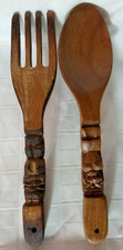 Vtg Oversize HUGE WOOD FORK &