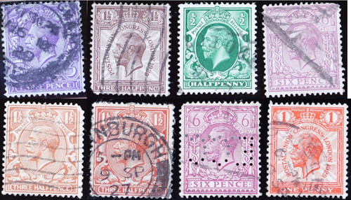 George stamps vintage gb - 8,