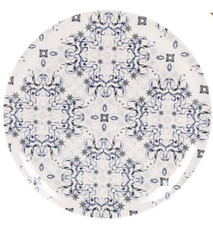 Presentation plate under plate