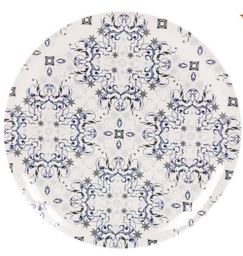 Presentation plate under plate