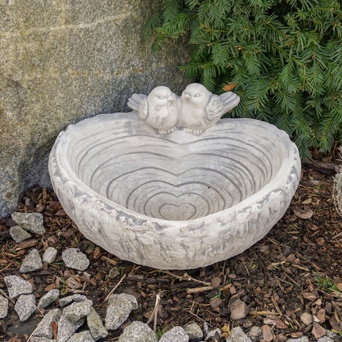 Drinking bowl heart - birds, bird