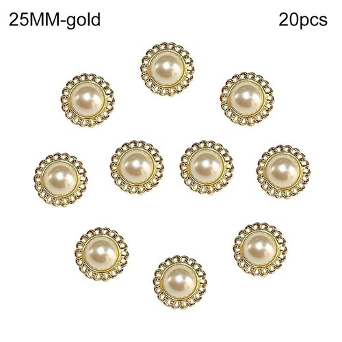 Decoration button metal pearl - decoration,
