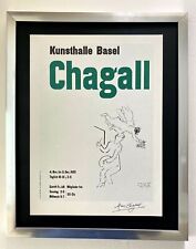 MARC CHAGALL | ORIGINAL VINTAGE 1975 | SIGNED PRINT | MOUNTED IN 11X14 BOARD |