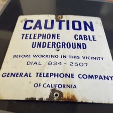 Cobalt Blue Porcelain Sign