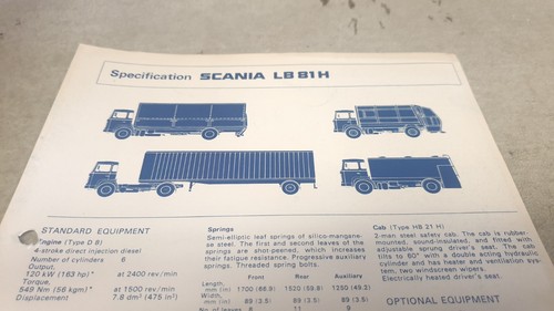 1975 scania lb81h truck - scania,