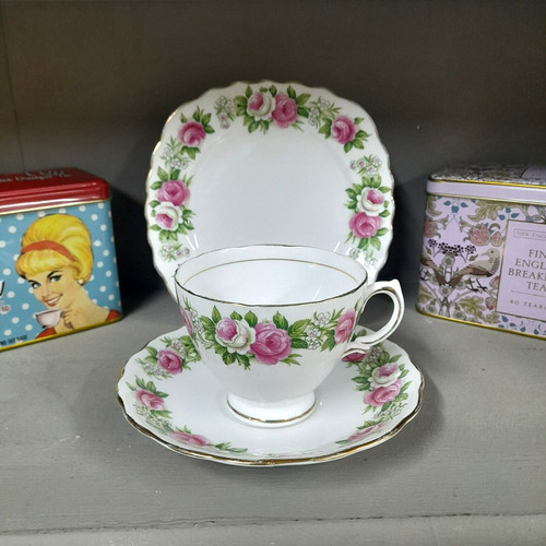 Vintage bone china - bone, trio