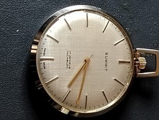 Rare Sumit Vintage Fob Pocket Watch Swiss Made Incabloc Ébauches 1960's 1970's