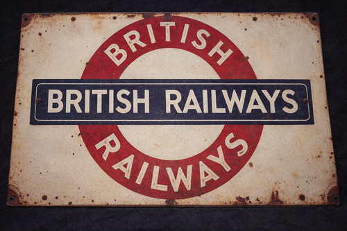 British railways metal sign - british,