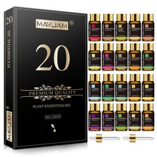 MAYJAM 20Pcs Essential Oils Set Aromatherapy Gift 100% Pure Oil for Diffuser 5ml