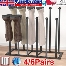 6 Pair Metal Welly Boot Stand Rack Indoor Outdoor Boots Storage Holder Organiser