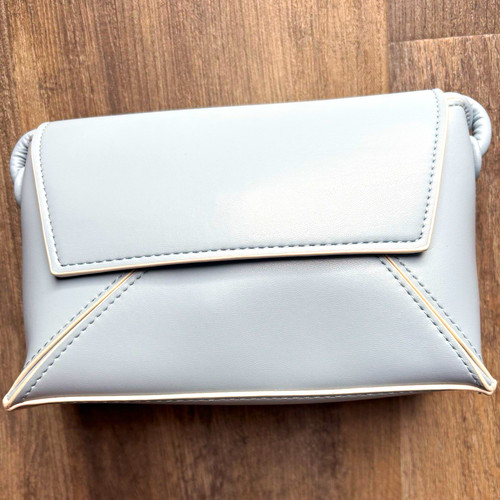 Blue faux leather - blue,