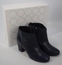 Ladies Navy Blue Boden Soho Leather Ankle Boots Size UK 6, EU 39.