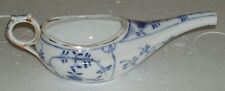 ANTIQUE FLOW BLUE - BLUE & WHITE INVALID OR BABY FEEDER IN GOOD CONDITION