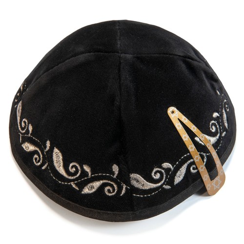 Black velvet embroidered - velvet,