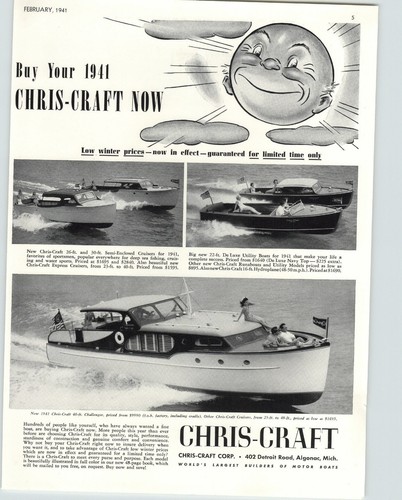 1941 paper chris craft - paper, 40'