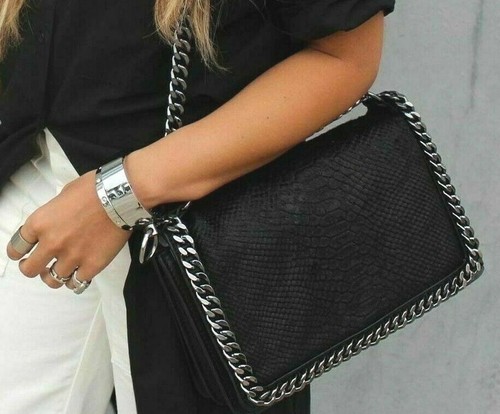 Zara black bag leather - zara,