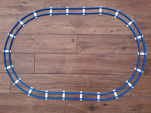 Lego vintage blue train - lego, track